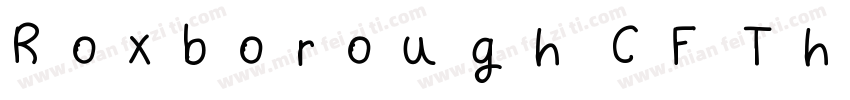 Roxborough CF Thin I字体转换